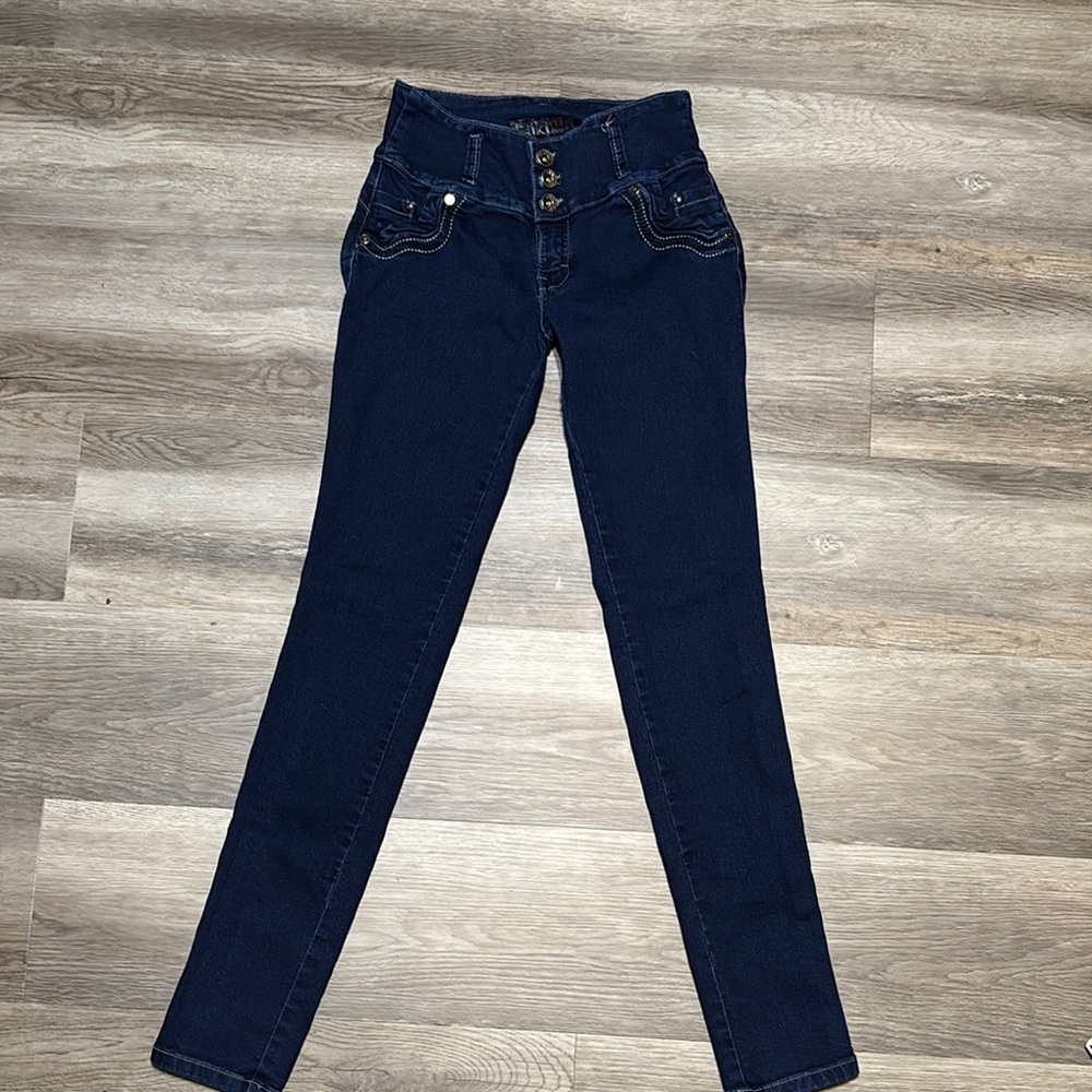 TIKI JEANS JUNIORS SIZE 5 Dark Blue Women's Jeans